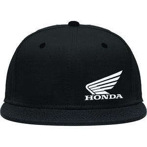 Honda Wing Snap Back Hat Black By D'Cor 70-109-1 Hat 862-70109 Western Powersports