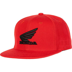 Honda Wing Snap Back Hat Red By D'Cor 70-128-1 Hat 862-81103 Western Powersports