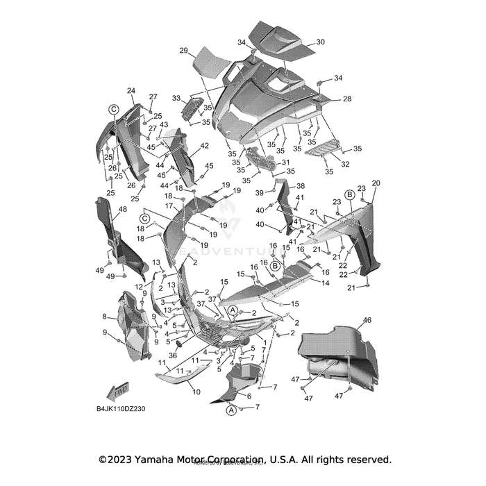 Hood Assembly 3 by Yamaha