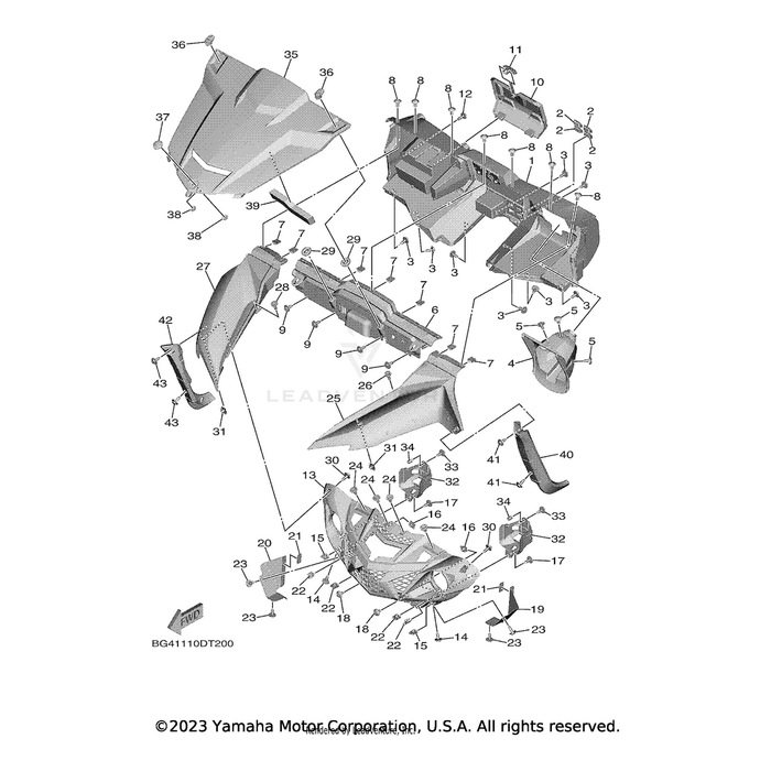 Hood Assembly 3 by Yamaha