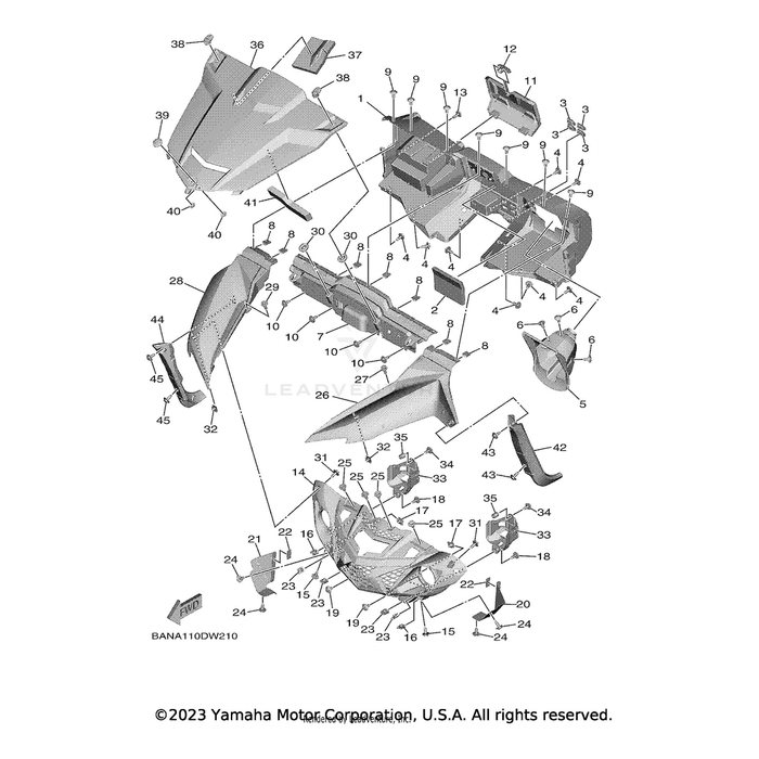 Hood Assembly 3 by Yamaha