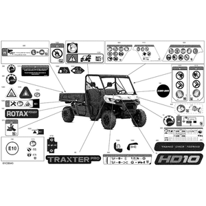 Hood Decal by Can-Am 704908523 OEM Hardware 704908523 Off Road Express Peach St