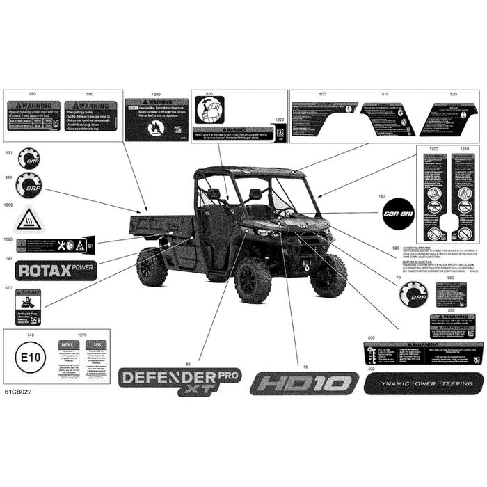 Hood Decal "Defender Pro XT" by Can-Am