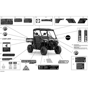 Hood Decal "HD 10" by Can-Am 704907717 OEM Hardware 704907717 Off Road Express Peach St