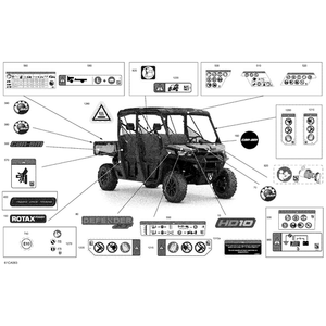 Hood Decal "HD 10" by Can-Am 704907719 OEM Hardware 704907719 Off Road Express Peach St