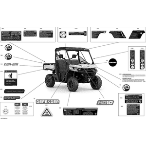 Hood Decal "HD 10" by Can-Am 704907870 OEM Hardware 704907870 Off Road Express Peach St