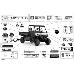 Hood Decal "HD 10 by Can-Am 704908063 OEM Hardware 704908063 Off Road Express Peach St