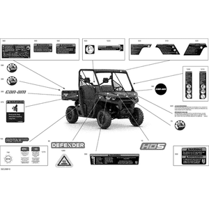 Hood Decal "HD 5" by Can-Am 704907871 OEM Hardware 704907871 Off Road Express Peach St