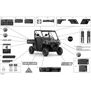 Hood Decal "HD 5" by Can-Am 704907873 OEM Hardware 704907873 Off Road Express Peach St