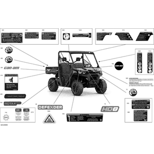 Hood Decal "HD 8" by Can-Am 704907718 OEM Hardware 704907718 Off Road Express Peach St