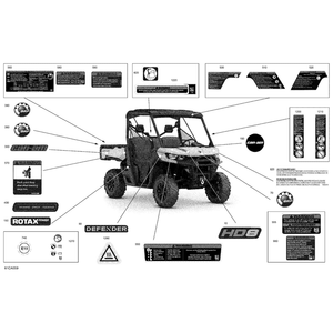 Hood Decal "HD 8" by Can-Am 704908365 OEM Hardware 704908365 Off Road Express Peach St