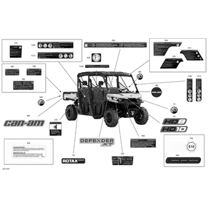 Hood Decal HD10 by Can-Am 704905517 OEM Hardware 704905517 Off Road Express