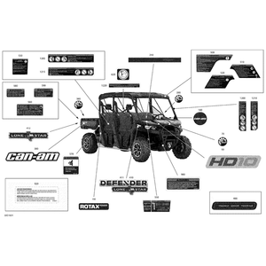 Hood Decal HD10 by Can-Am 704906989 OEM Hardware 704906989 Off Road Express