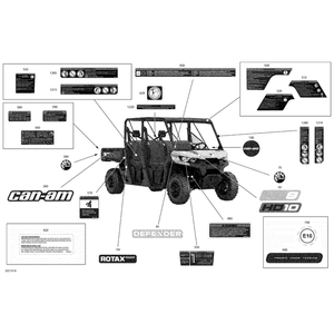 Hood Decal HD10 by Can-Am 704907207 OEM Hardware 704907207 Off Road Express