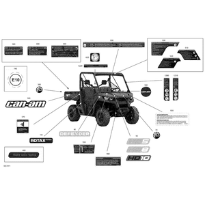 Hood Decal HD5 by Can-Am 704906139 OEM Hardware 704906139 Off Road Express