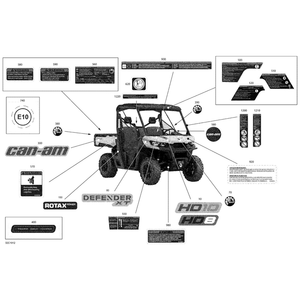 Hood Decal HD8 by Can-Am 704907206 OEM Hardware 704907206 Off Road Express