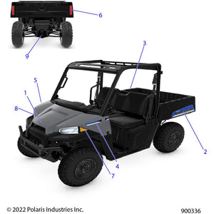 Hood Side Decal, Right by Polaris 7180908 OEM Hardware P7180908 Off Road Express