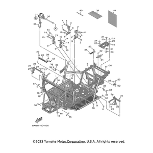 Hook, Side Cover 1 by Yamaha BG4-F1331-00-00 OEM Hardware BG4-F1331-00-00 Off Road Express