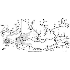 Hose A, Left Rear Brake by Honda 43134-HL6-A01 OEM Hardware 43134-HL6-A01 Off Road Express Peach St