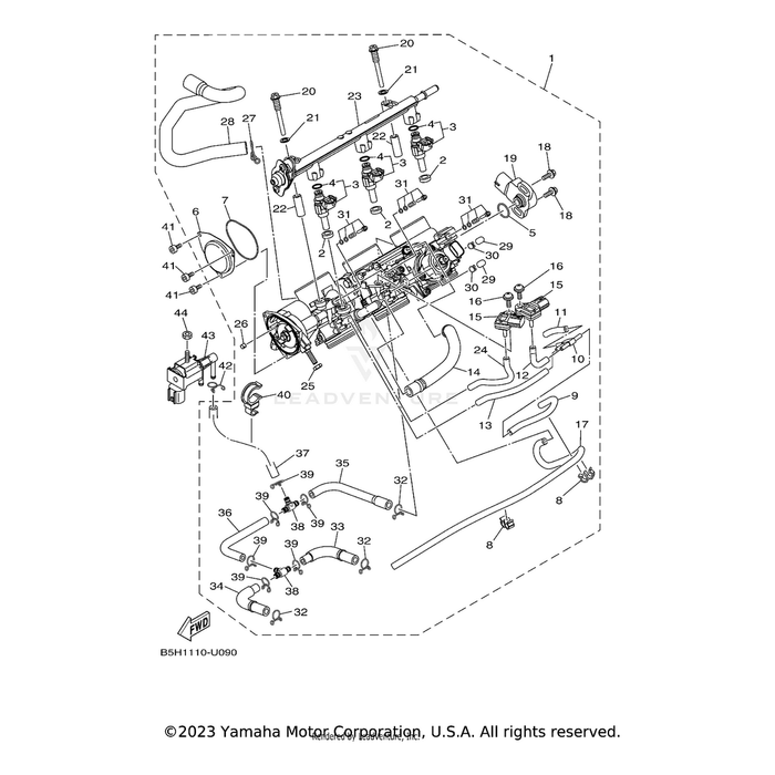 Hose, Air 2 by Yamaha