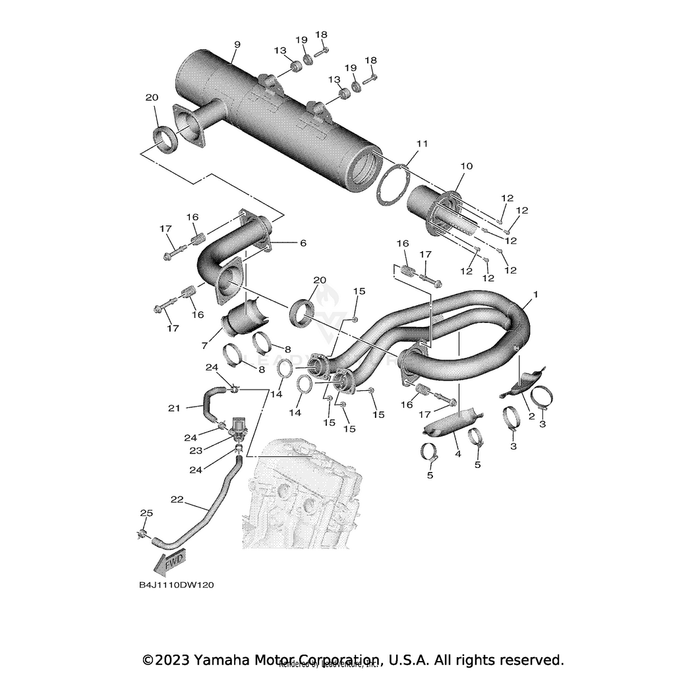 Hose, Bend 1 by Yamaha