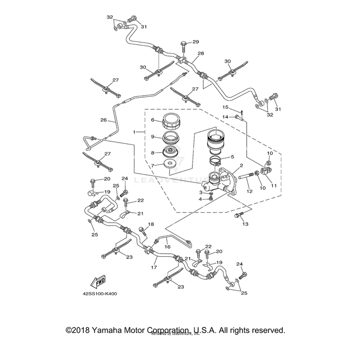 Hose, Brake 1 by Yamaha