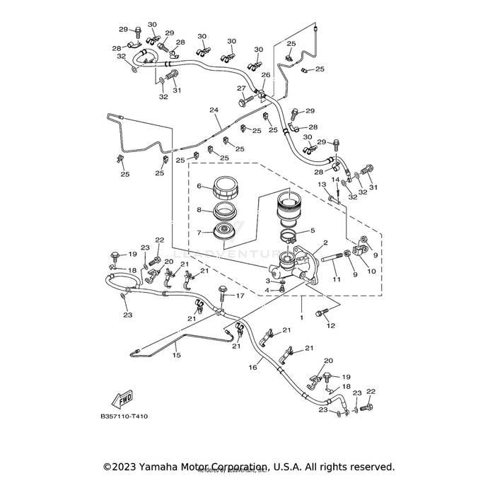 Hose, Brake 1 by Yamaha