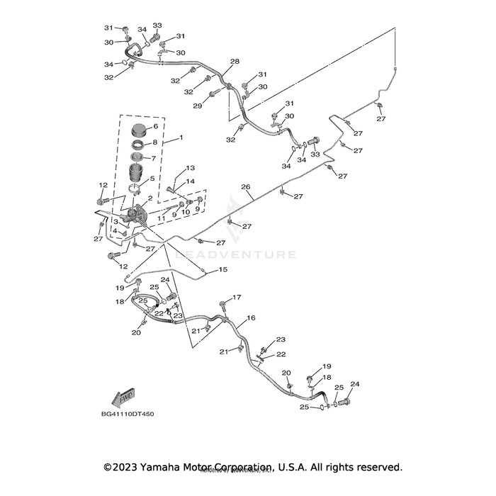 Hose, Brake 2 by Yamaha