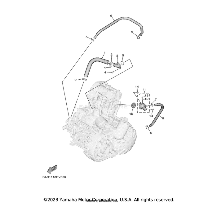 Hose Clamp Assembly by Yamaha