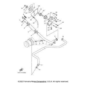 Hose Clamp Assembly by Yamaha 90450-32015-00 OEM Hardware 90450-32015-00 Off Road Express