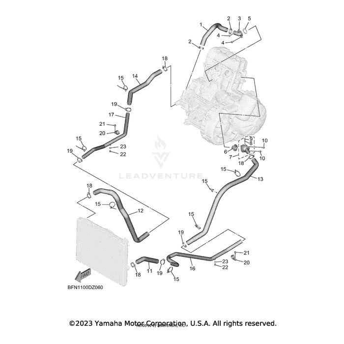 Hose Clamp Assembly by Yamaha