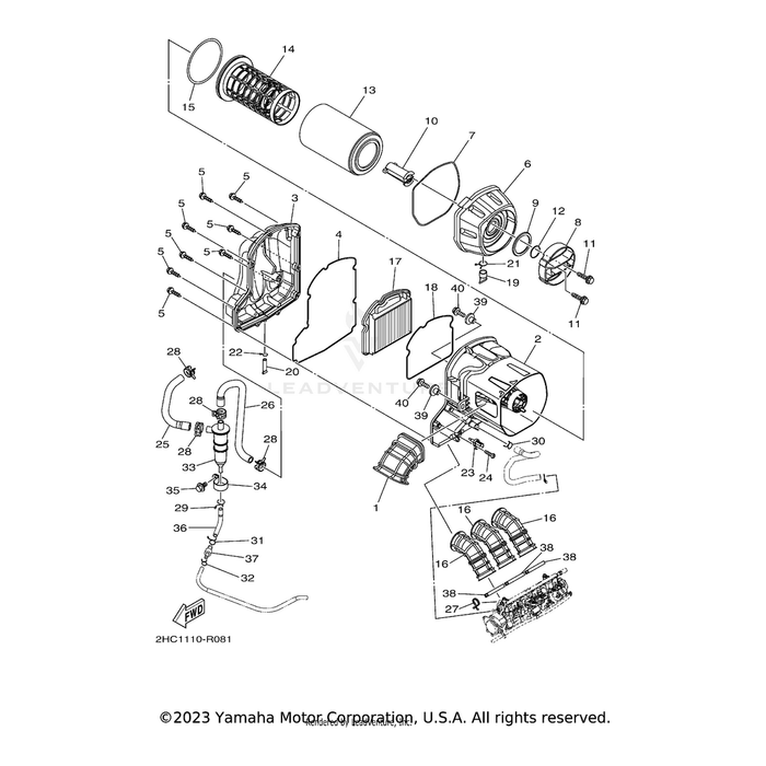 Hose Clamp Assembly by Yamaha