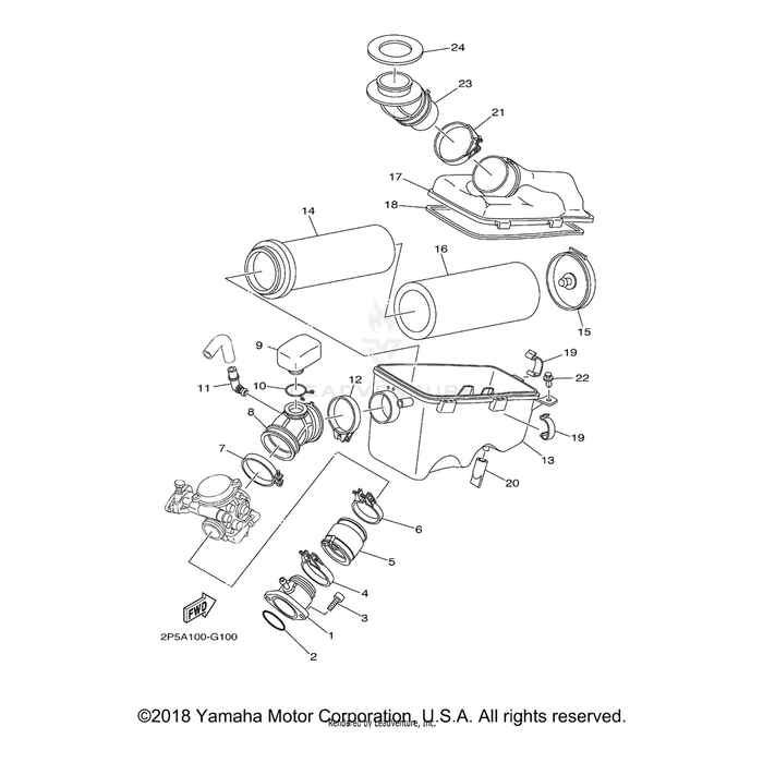 Hose Clamp Assembly by Yamaha