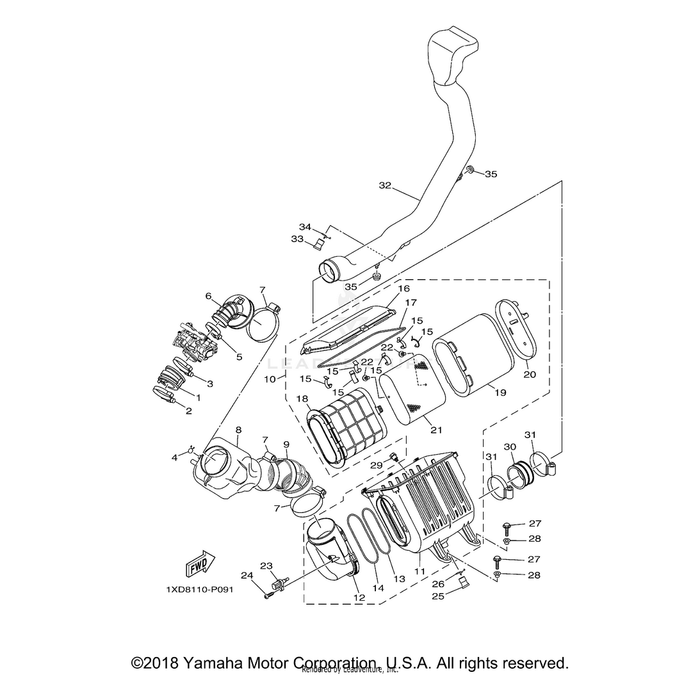 Hose Clamp Assembly by Yamaha