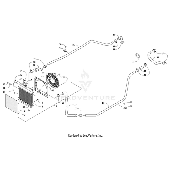 Hose,Coolant-Crossover By Arctic Cat