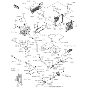 Hose-Cooling,Reservoir-Rad. by Kawasaki 39062-0698 OEM Hardware 39062-0698 Off Road Express Peach St