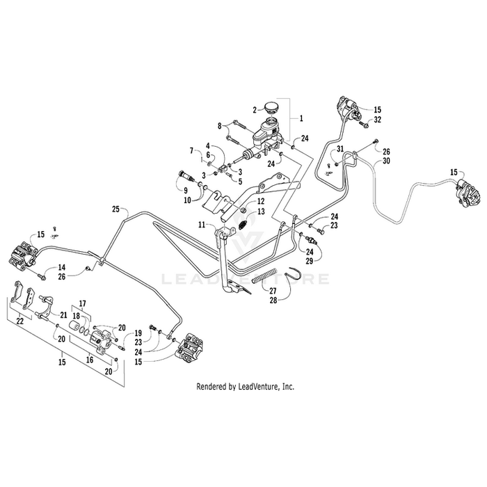 Hose,Front Brake-Wildcat By Arctic Cat