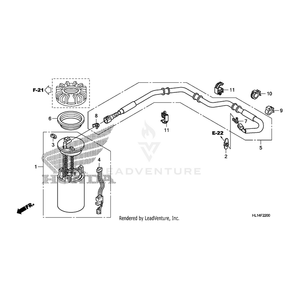 Hose, Fuel Feed by Honda 17570-HL1-A01 OEM Hardware 17570-HL1-A01 Off Road Express Peach St