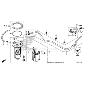 Hose, Fuel Feed by Honda 17570-HL4-A01 OEM Hardware 17570-HL4-A01 Off Road Express Peach St