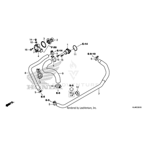 Hose, Oil Cooler Outlet by Honda 19522-HL4-000 OEM Hardware 19522-HL4-000 Off Road Express Peach St