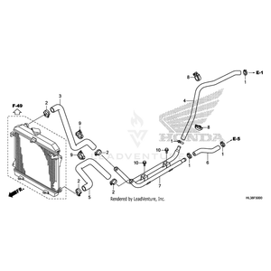 Hose, Rear Water (Lower) by Honda 19508-HL3-A00 OEM Hardware 19508-HL3-A00 Off Road Express Peach St