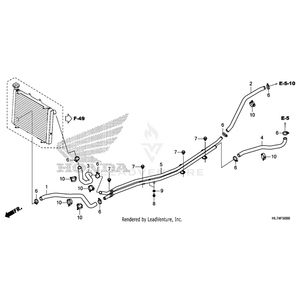 Hose, Rear Water (Lower) by Honda 19508-HL7-A20 OEM Hardware 19508-HL7-A20 Off Road Express Peach St