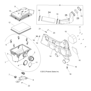 Hose-Seal,Engine,Inlet by Polaris 5414483 OEM Hardware P5414483 Off Road Express