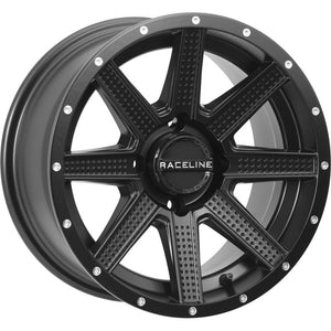 Hostage Wheel 14X7 4/110 5+2 (+10MM) Black by Raceline A92B-47011-52 Non Beadlock Wheel 570-1620 Western Powersports Drop Ship