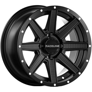 Hostage Wheel 14X7 4/110 5+2 (+10MM) Black by Raceline A92B-47011-52 Non Beadlock Wheel 570-1620 Western Powersports Drop Ship