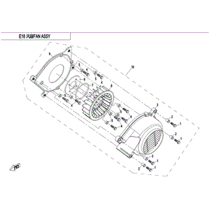 Housing Fan (Replaces 060C-180006) by CF Moto 0800-180000 OEM Hardware 0800-180000 Northstar Polaris