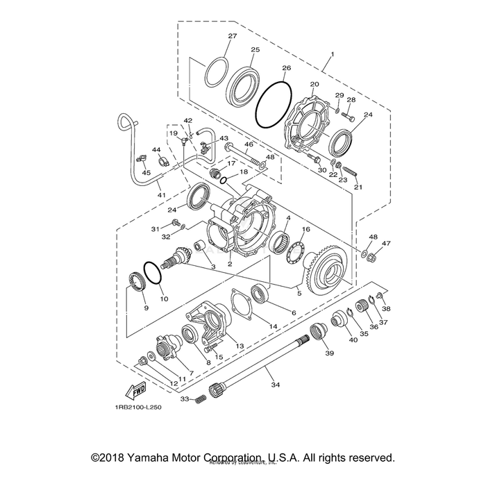 Housing, Pinion Bearing by Yamaha