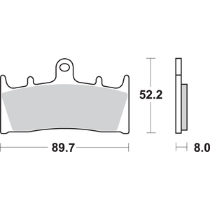 Hs Street Excel Sintered Front Brake Pads By Sbs 686HS Brake Pads 1722-0702 Parts Unlimited