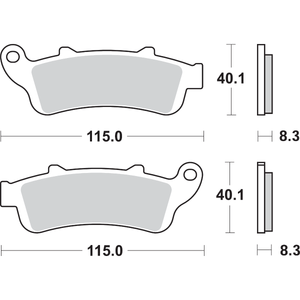 Hs Street Excel Sintered Front Brake Pads By Sbs 735HS Brake Pads 1722-0671 Parts Unlimited