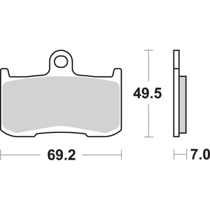 Hs Street Excel Sintered Front Brake Pads By Sbs 782HS Brake Pads 1722-0674 Parts Unlimited